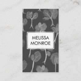 Cartão De Visita Árvores de Fumos Suaves Abstrato Místicos