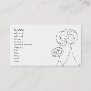 Cartão De Visita Árvores minimalistas