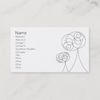 Cartão De Visita Árvores minimalistas