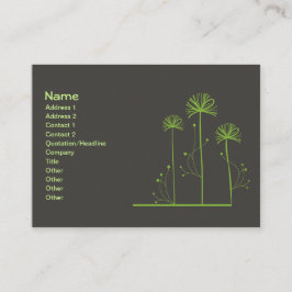 Cartão De Visita Árvores Verdes Abstrato Belas Artes