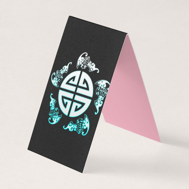 Cartão De Visita As Cinco Bênçãos de excelente;Felicidade,Saúde,Vir (Frente)