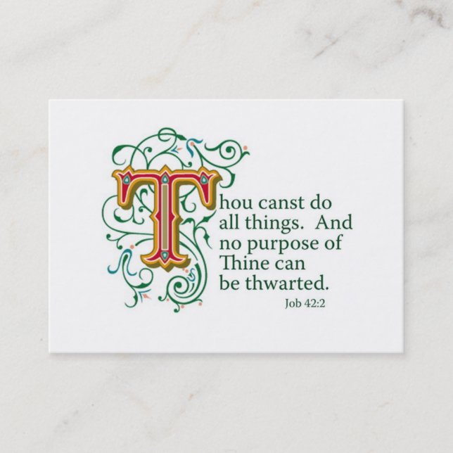 Cartão De Visita As escrituras da bíblia incentivam (Frente)