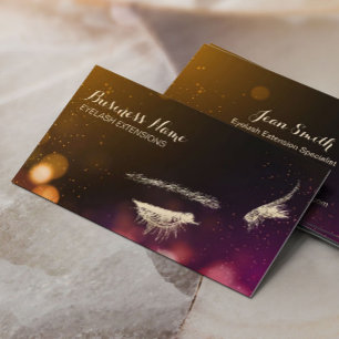 Cartão De Visita As extensões Bokeh moderno da pestana iluminam