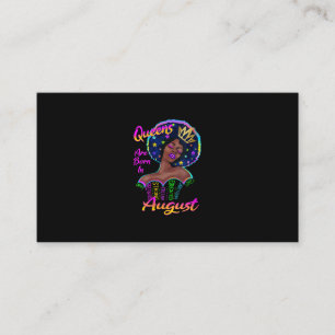 Cartão De Visita As Mulheres Rainhas Estão Nasceres Em Agosto De Ne