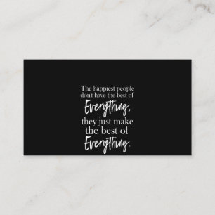 Cartão De Visita as pessoas mais felizes não têm o melhor de todo