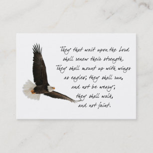 Cartão De Visita Asas como o costume inspirado de Eagles Isaiah 40