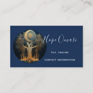 Cartão De Visita Ascensão ao Luar Desenho da Árvore da Vida