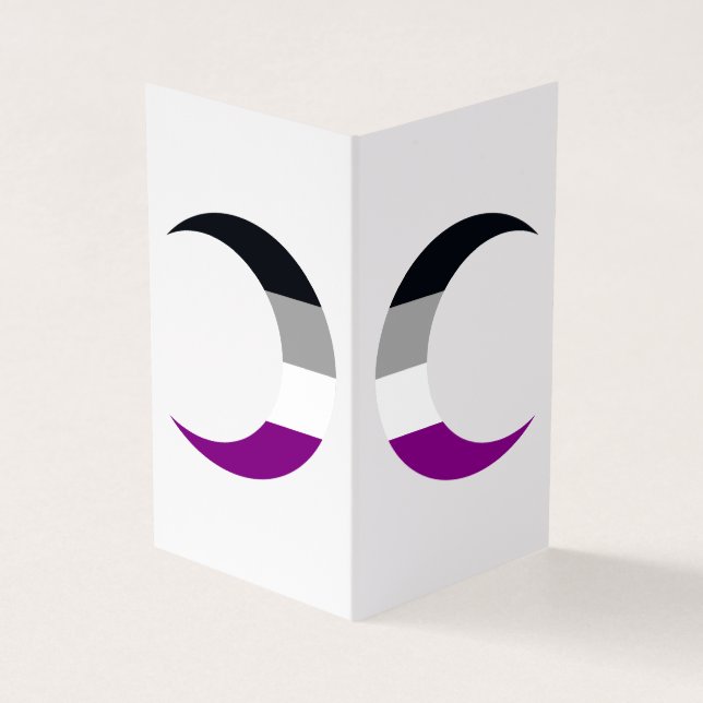 Cartão De Visita Asexual Pride Crescent Moons Greeting Card (Exterior)