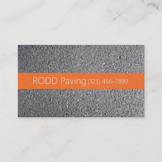 Cartão De Visita Asfalto, Construção, Construção E Construção De Es (Frente)