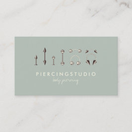 Cartão De Visita Ash Green Cinza Ivory Body Piercing