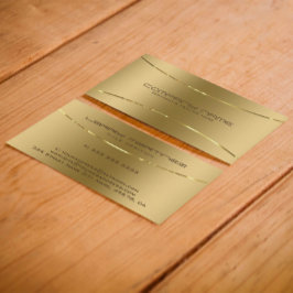 Cartão De Visita Aspecto de Aço Dourado Inoperante Moderno, Faux Me