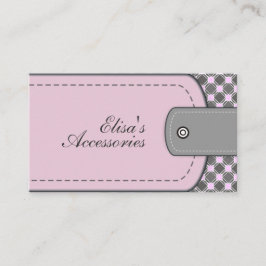 Cartão De Visita Aspecto de couro, cor-de-rosa, rosa pálido e perso