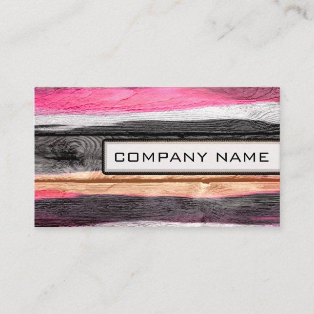 Cartão De Visita Aspecto profissional da madeira moderna Elegante # (Frente)