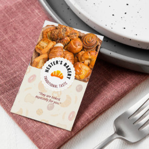 Cartão De Visita Assar Bakery Business   Sabor Tradicional