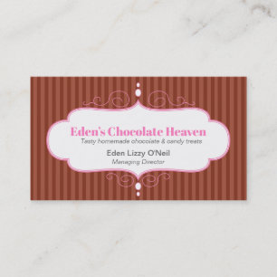 Cartão De Visita assar decorativo de painel branco cor-de-rosa com 