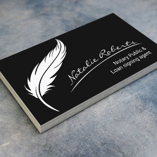 Cartão De Visita Assinatura de Agente de Empréstimo Notário de Quil