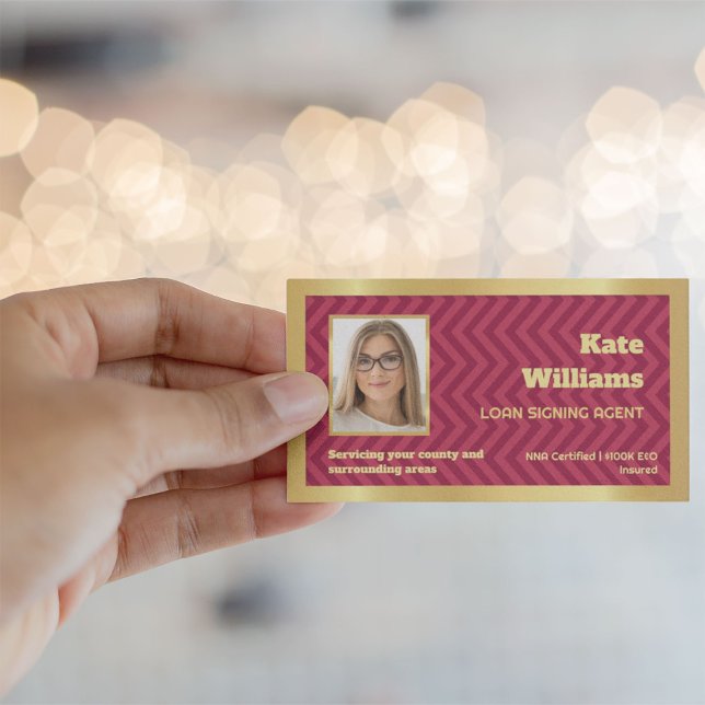 Cartão De Visita Assinatura de empréstimo notarial (Notary Card)