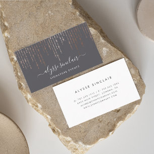 Cartão De Visita Assinatura de Marquee rosa Dourada