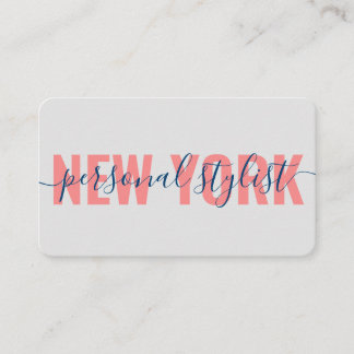 Cartão De Visita Assinatura de script de estilista de moda azul mod