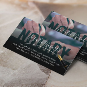 Cartão De Visita Assinatura Elegante do Agente de Assinatura Notár