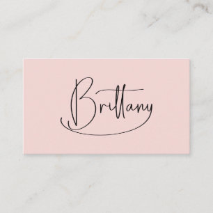 Cartão De Visita Assinatura Manuscrita Brittany Decoração Y Blush