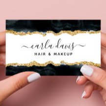 Assinatura Script Preto e Dourado Aquarela