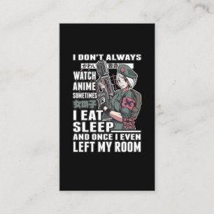 Cartão De Visita Assista Anime Lover Otaku Japonês Comic Manga Fan