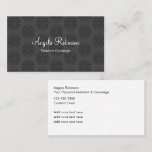 Cartão De Visita Assistente Pessoal Concierge Clássico e Elegante