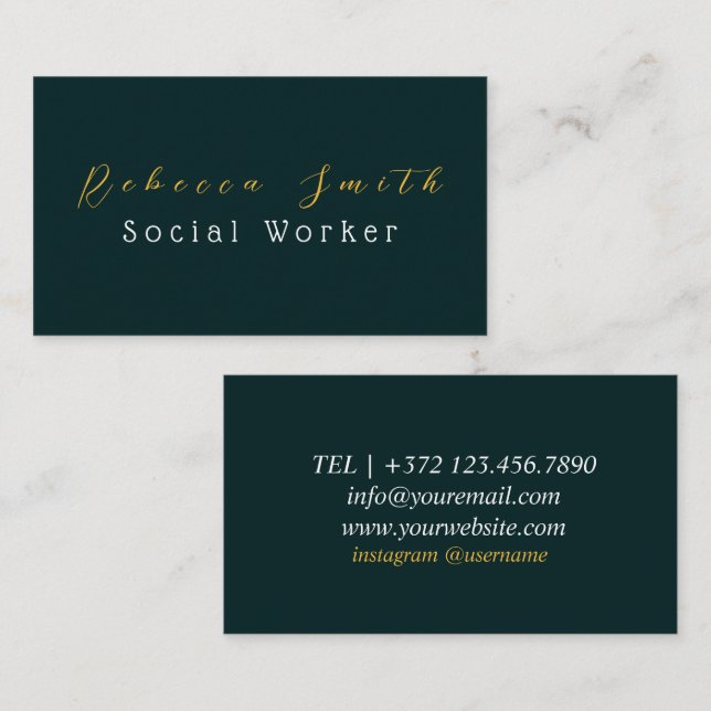 Cartão De Visita Assistente Social (Frente/Verso)