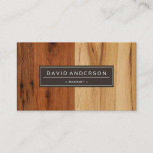 Cartão De Visita Assistir - Aparência de Grãos de Madeira