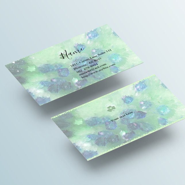 Cartão De Visita Asteroide e Shamrock (Criador carregado)