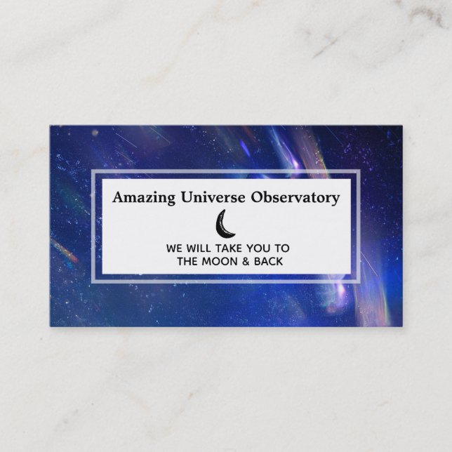 Cartão De Visita *~* Asteroides do Universo Espacial Cometa Cosmos (Frente)