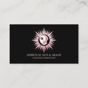 Cartão De Visita Astrologia Celestial Sol Lua Espiritual
