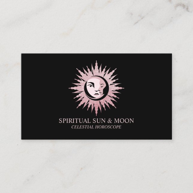 Cartão De Visita Astrologia Espiritual da Lua Sun Celestial (Frente)