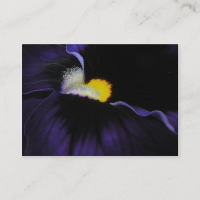 Cartão De Visita ATC roxo 1 do macro da viola (Frente)