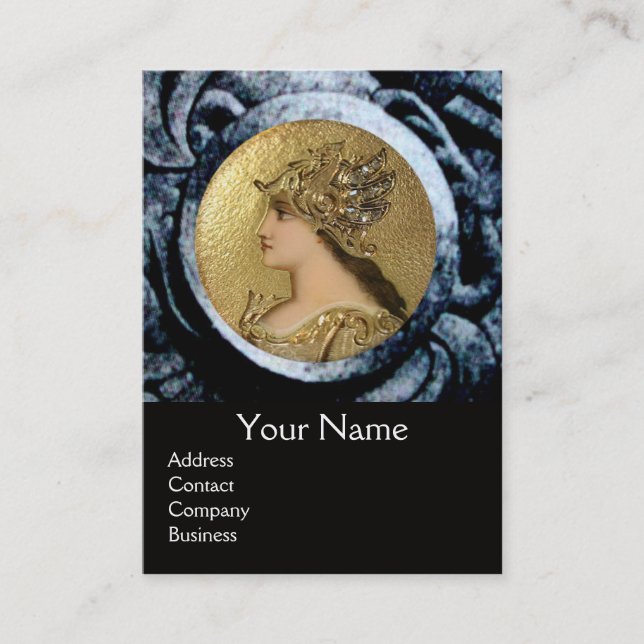 Cartão De Visita ATENA E MONOGRAMA DO GRIFFINS DE LUTA, Rua Vermelh (Frente)