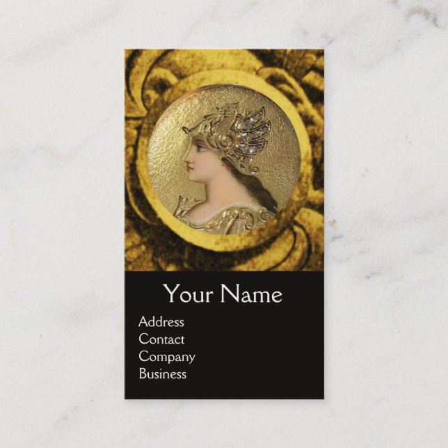 Cartão De Visita ATENA E MONOGRAMA DO GRIFFINS DE LUTA, Rua Vermelh (Frente)