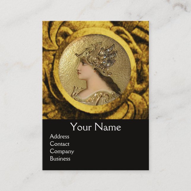 Cartão De Visita ATENA E MONOGRAMA DO GRIFFINS DE LUTA, Rua Vermelh (Frente)