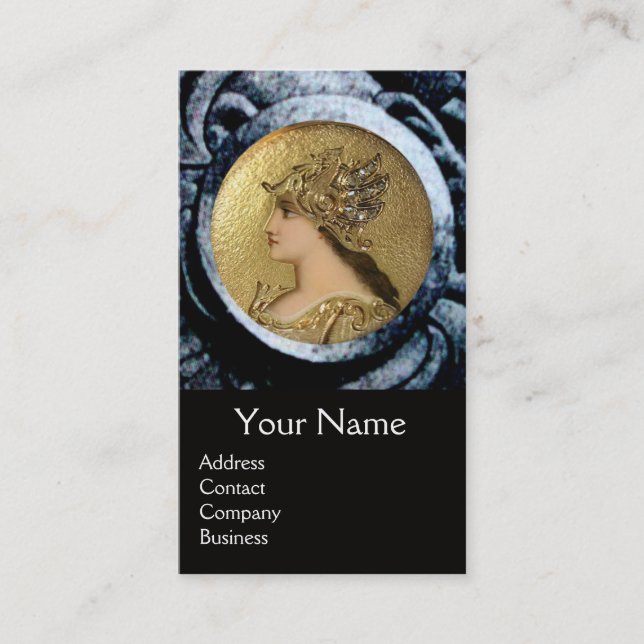 Cartão De Visita ATENA E MONOGRAMA DO GRIFFINS DE LUTA, Rua Vermelh (Frente)