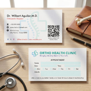 Cartão De Visita Atividade Clínica Ortopedia   Limpar Compromisso