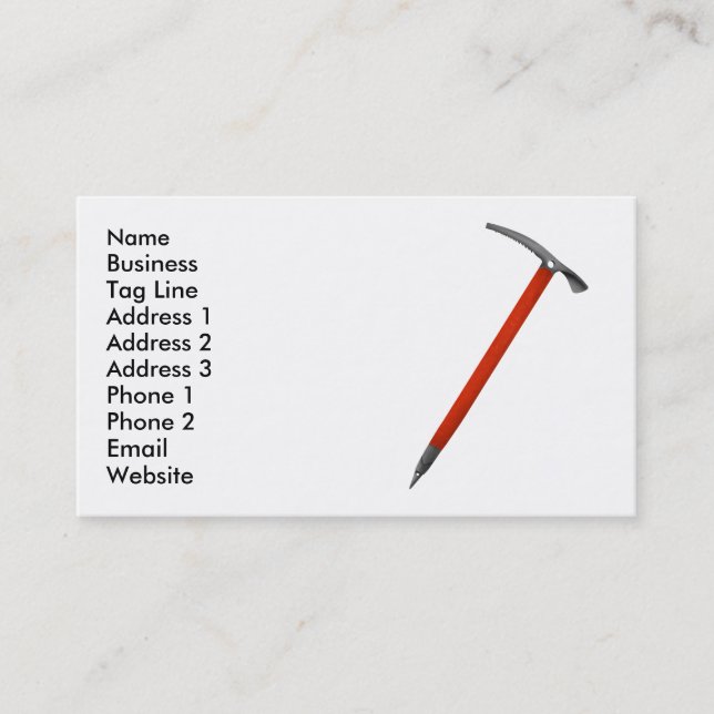 Cartão De Visita Atividades De Instrução Ao Exterior De Ice Subindo (Frente)