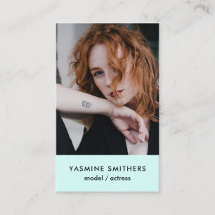 Cartão De Visita Ator Model Singer Dancer SOCIAL Mint Foto Verde