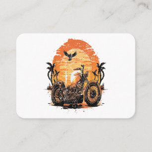 Cartão De Visita Atordoamento do Sunset Clássico de Motocicleta Ret