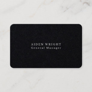 Cartão De Visita Atraente Premium Preto Moderno Minimalista Elegant