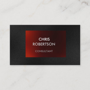 Cartão de visita Atraente Vermelho de Cinza Plásti