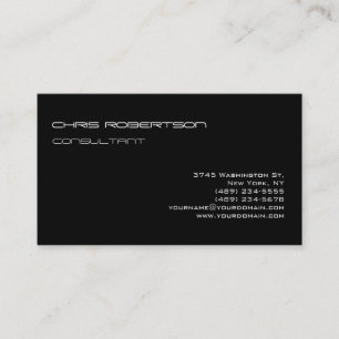 Cartão de visita Atrativo Branco Preto Simples na