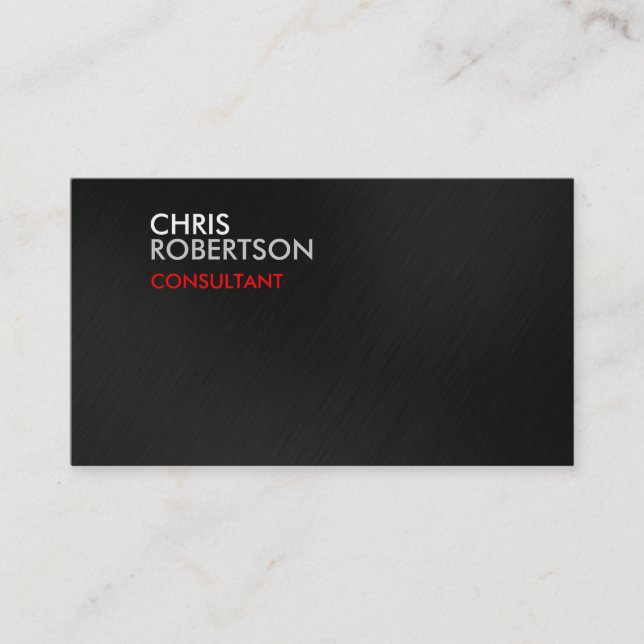 Cartão de visita Atrativo cinza (Frente)