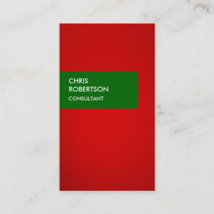 Cartão de visita atrativo vermelho verde