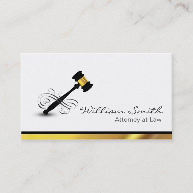 Cartão De Visita Attorney at Law / Lawyer (Frente)