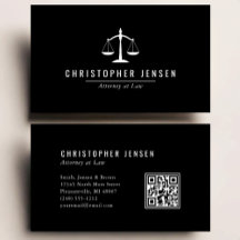 Attorney QR Code Black and White Scales Simple